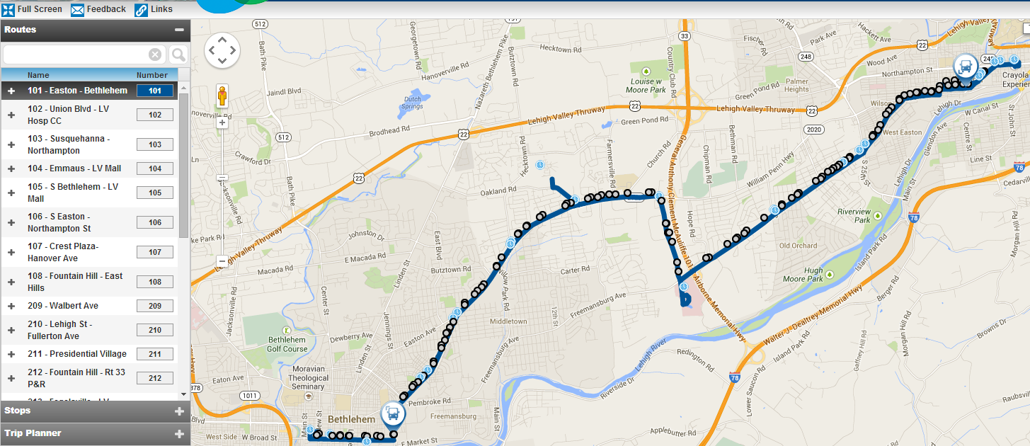 LANTA Using The MyStop Bus Tracker